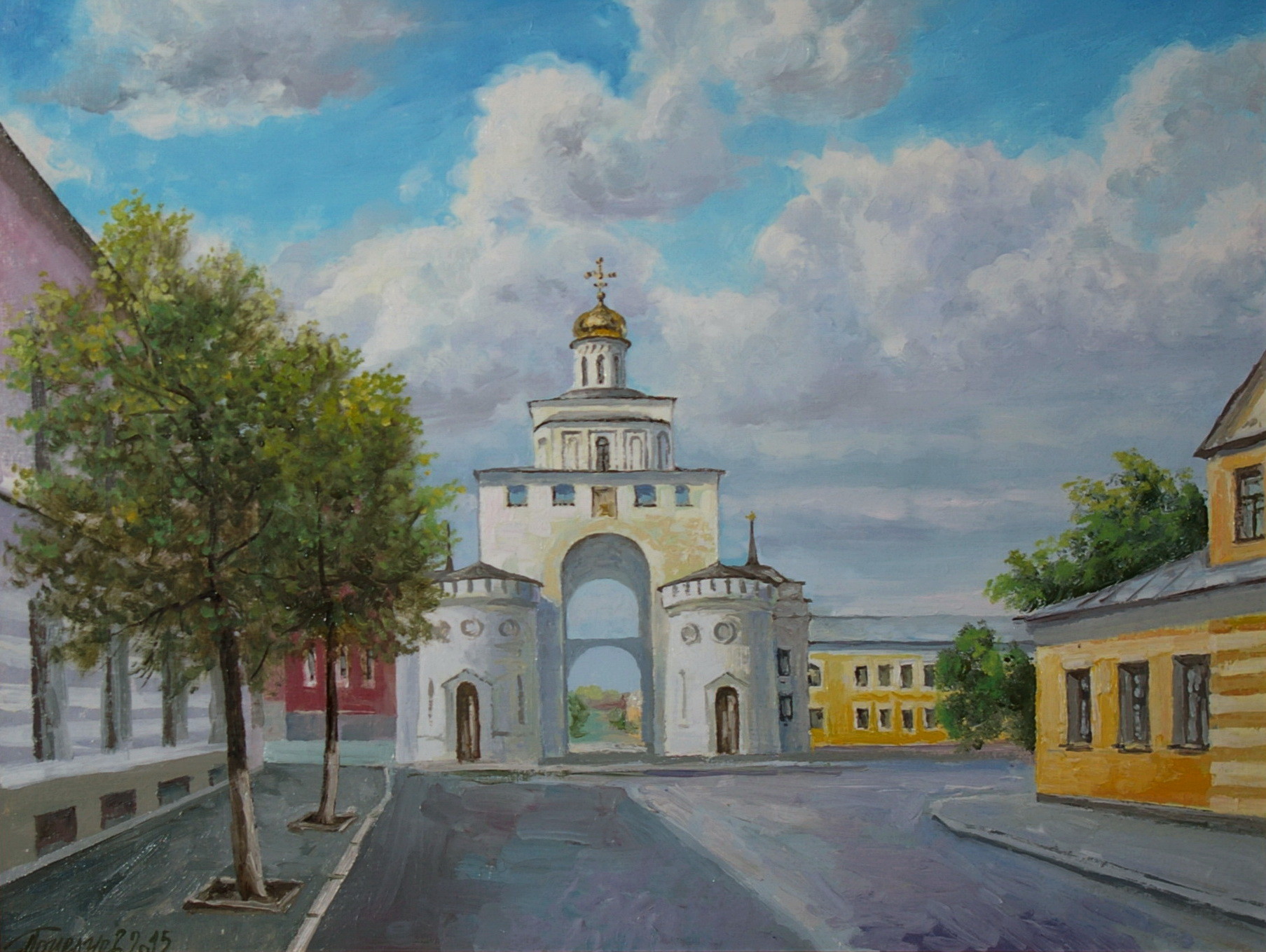 Золотые ворота во Владимире картина