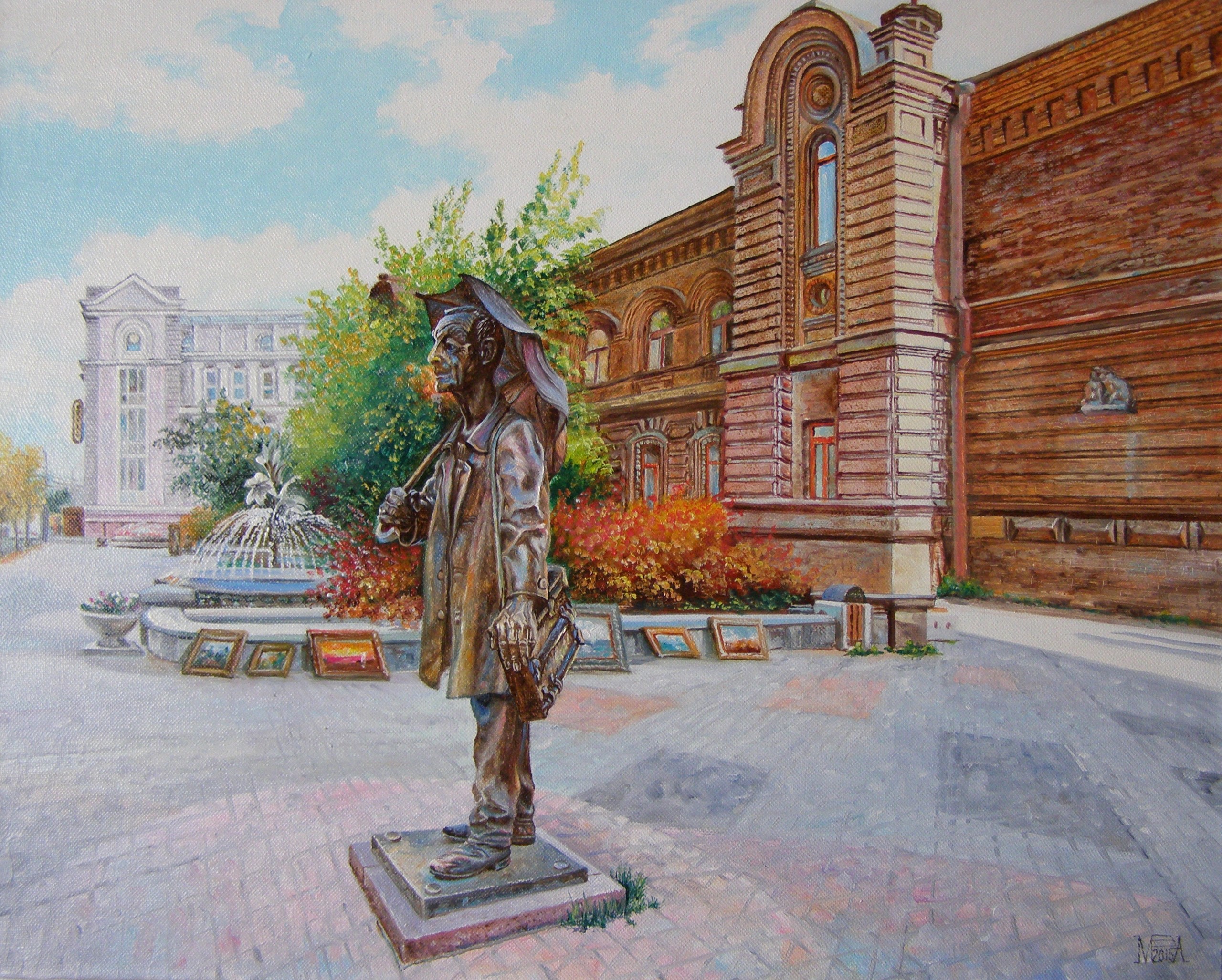 Памятник Поздееву в Красноярске рисунок