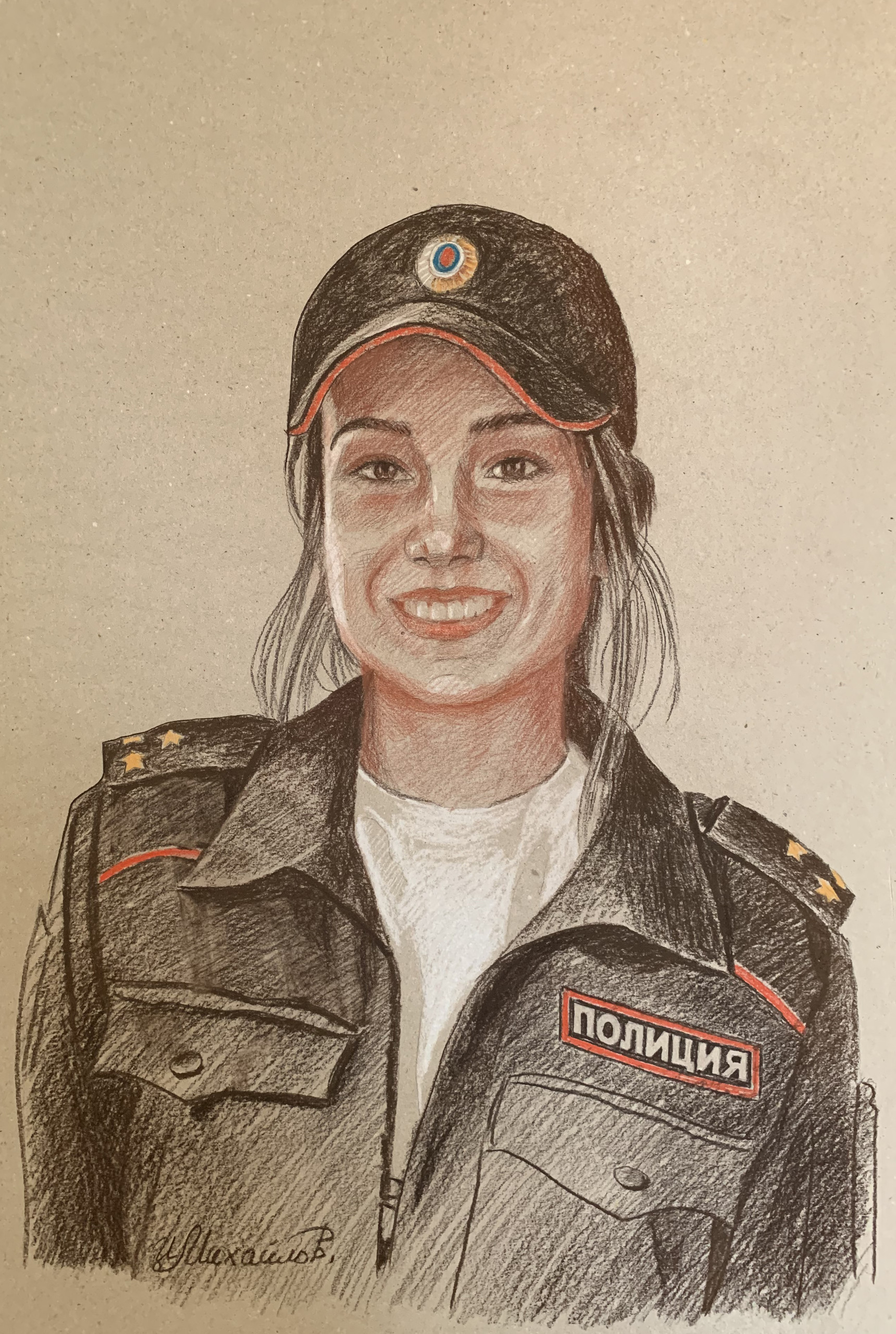 Портрет полицейского девушки