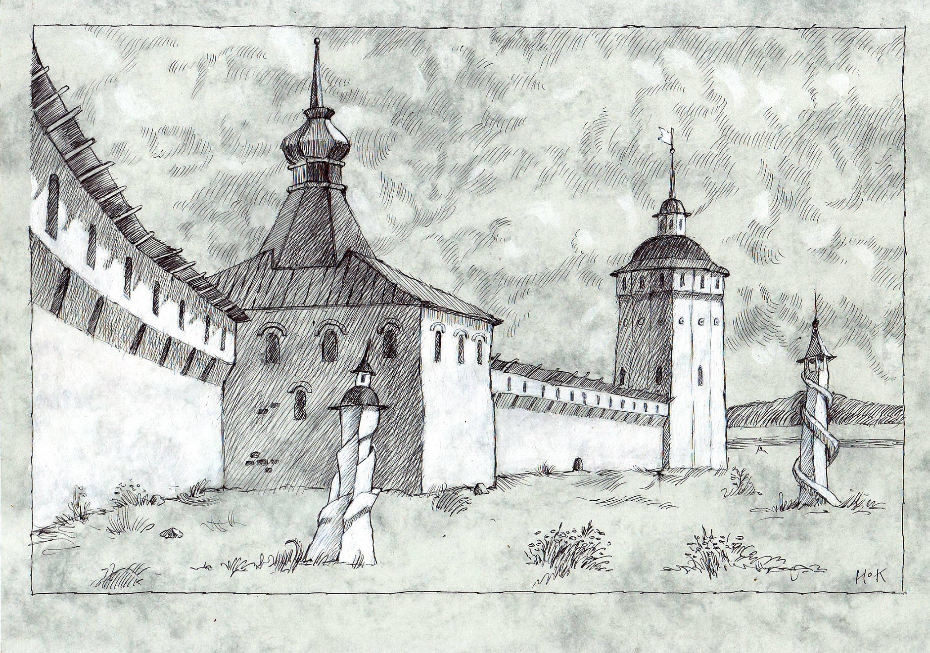 Графика Кирилло-Белозерский монастырь