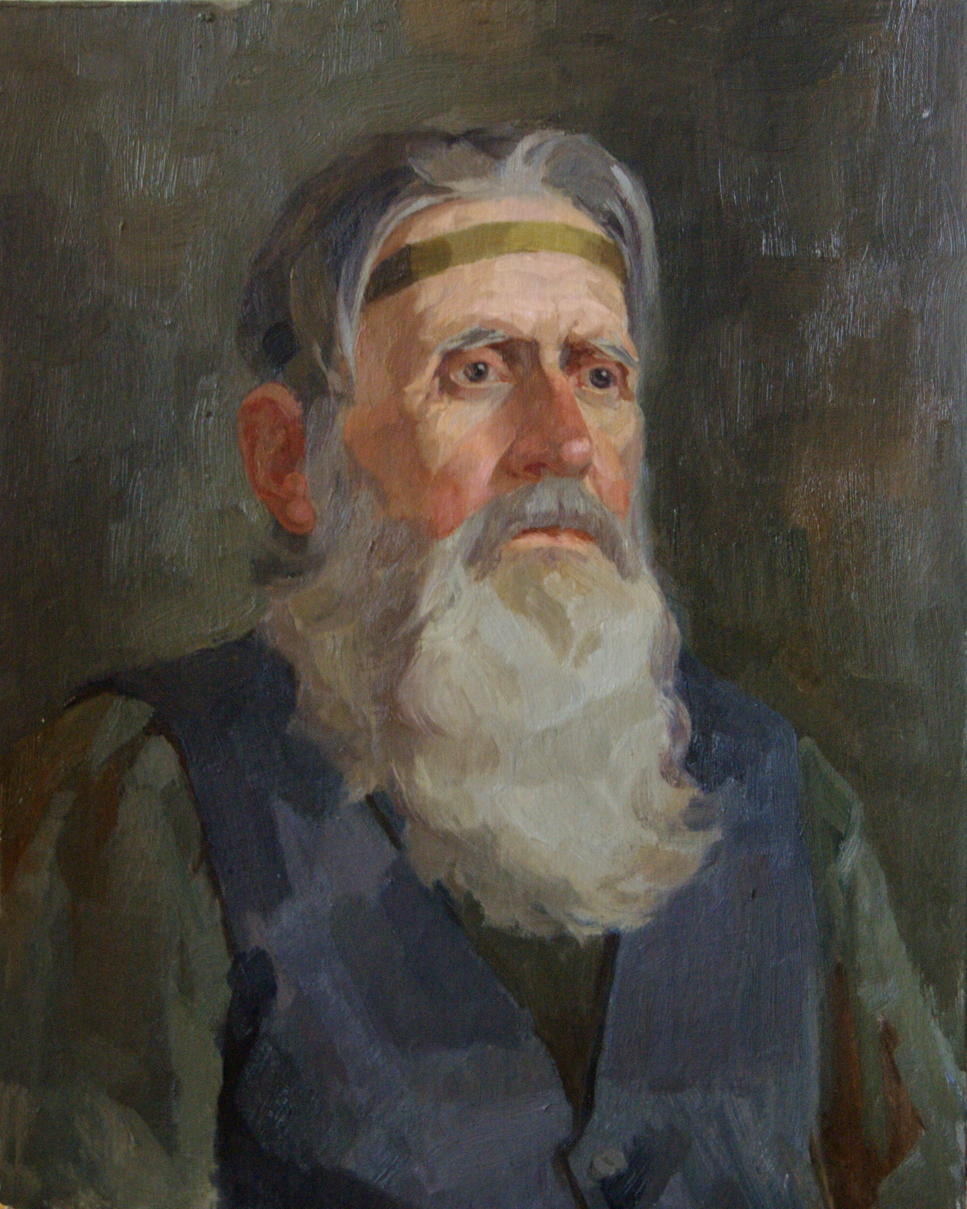 Академический портрет старика в живописи