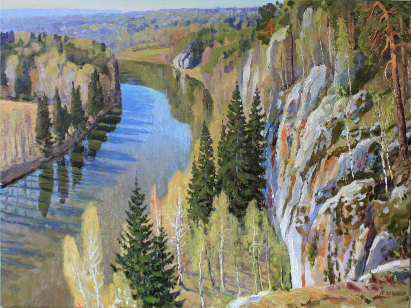 Река Чусовая на картинах Андрея Ржакова