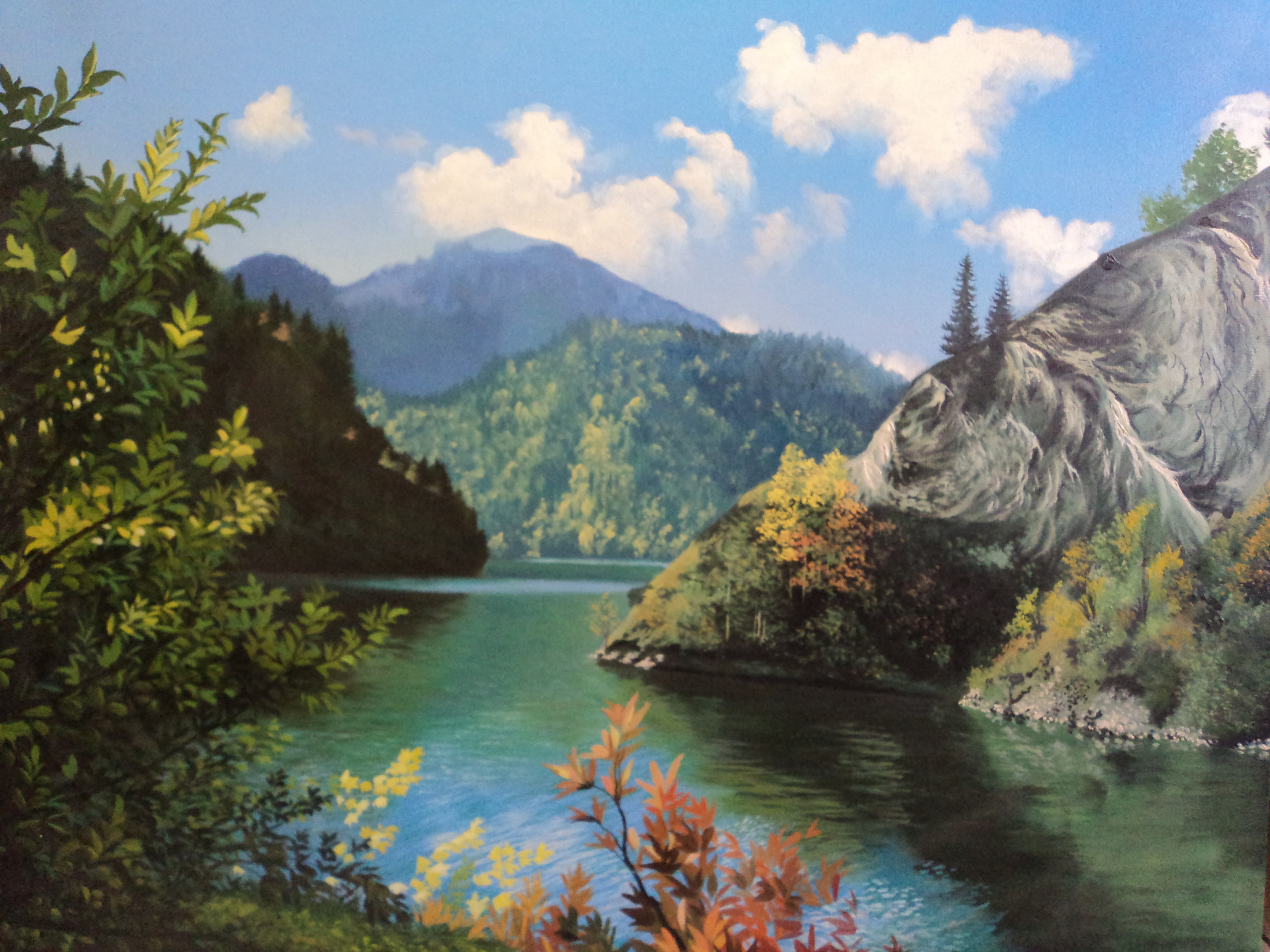 Озеро Рица картины художников