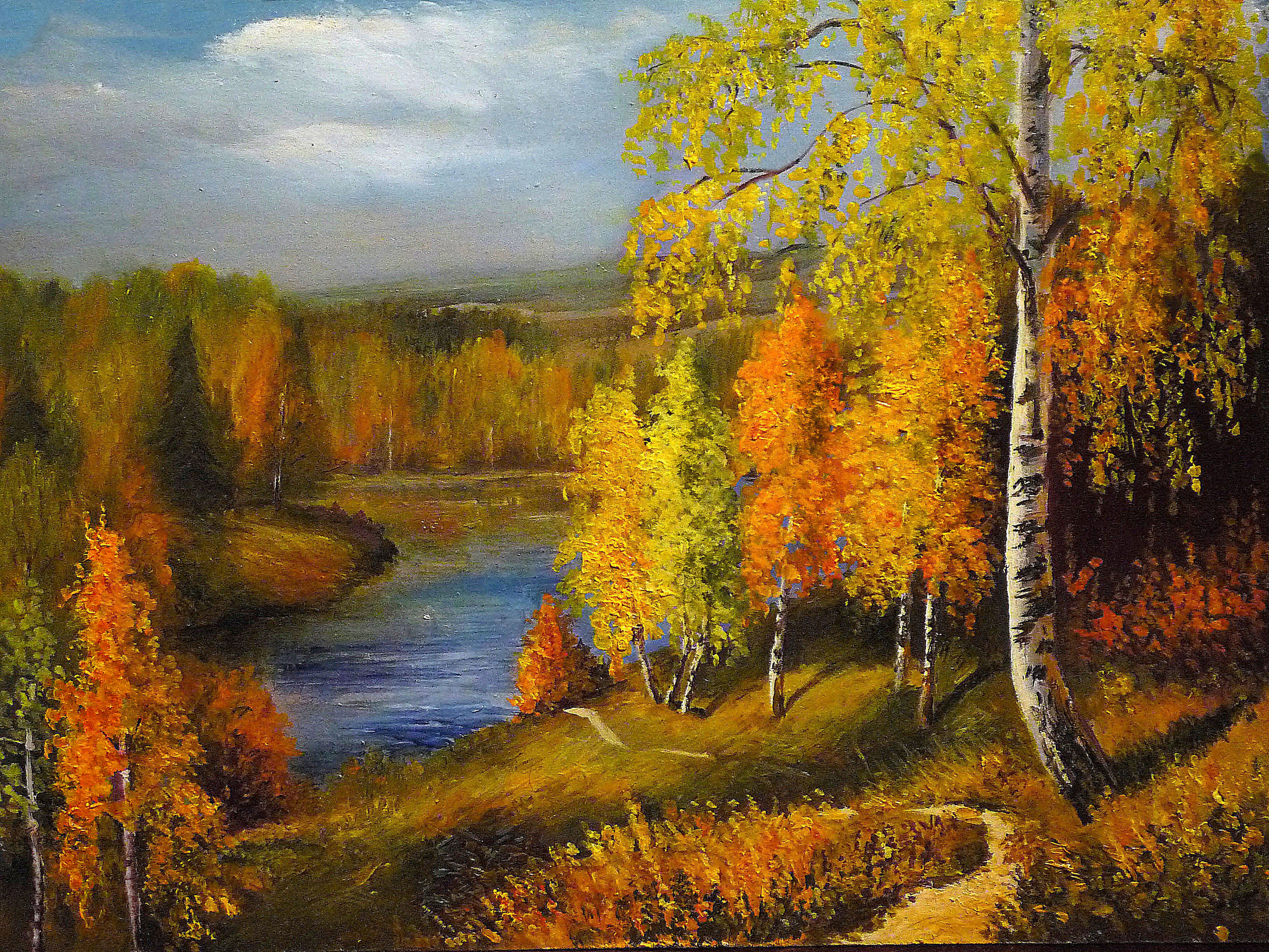 Осень Золотая картины Поленов осень