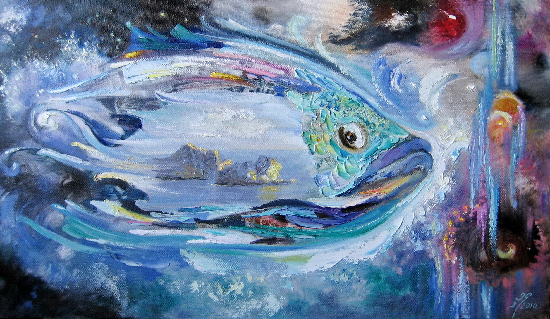 Фантастическая рыба в живописи