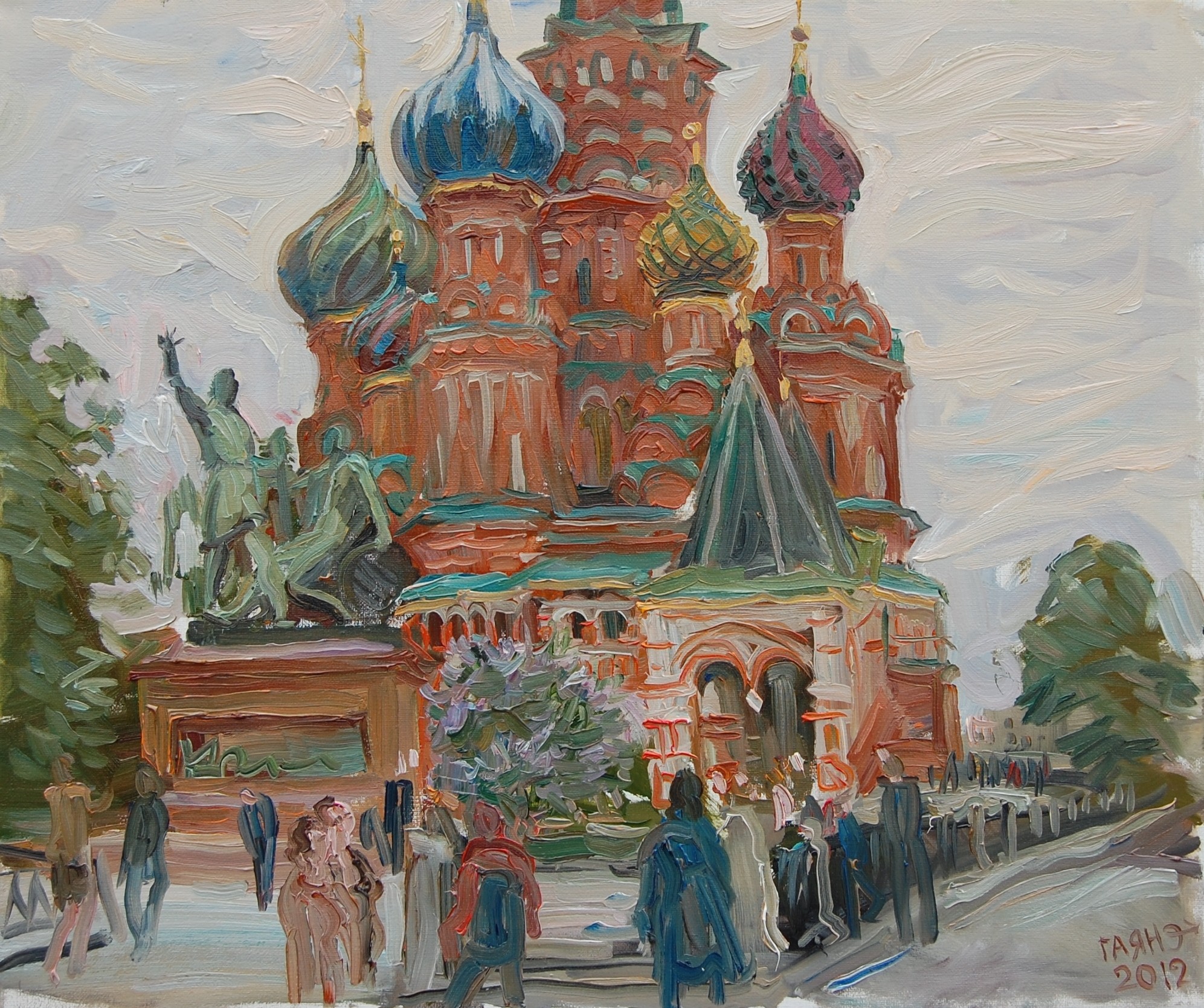 Картина храм Василия Блаженного художник