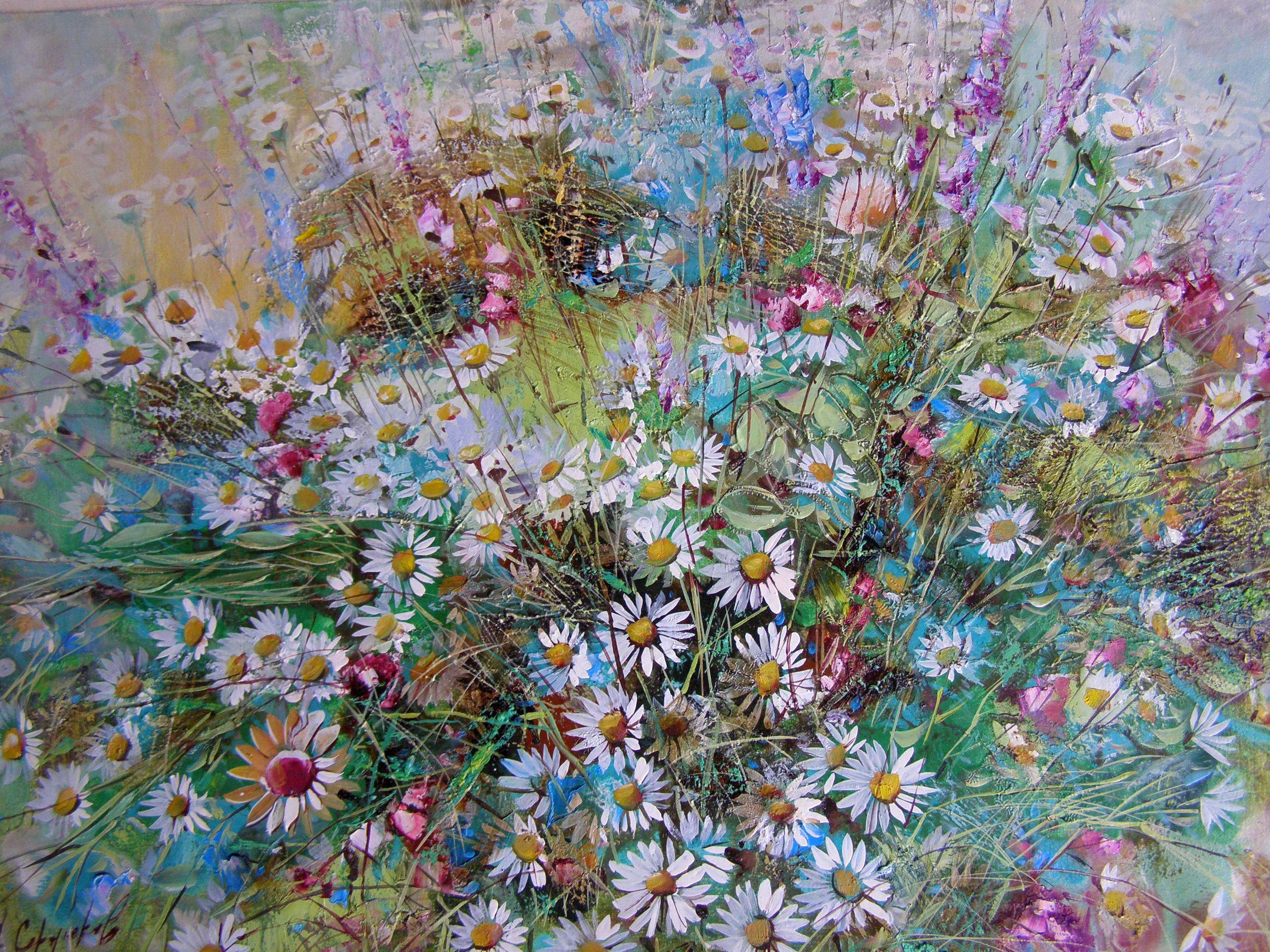 Александр Сердюков живопись цветы полевые