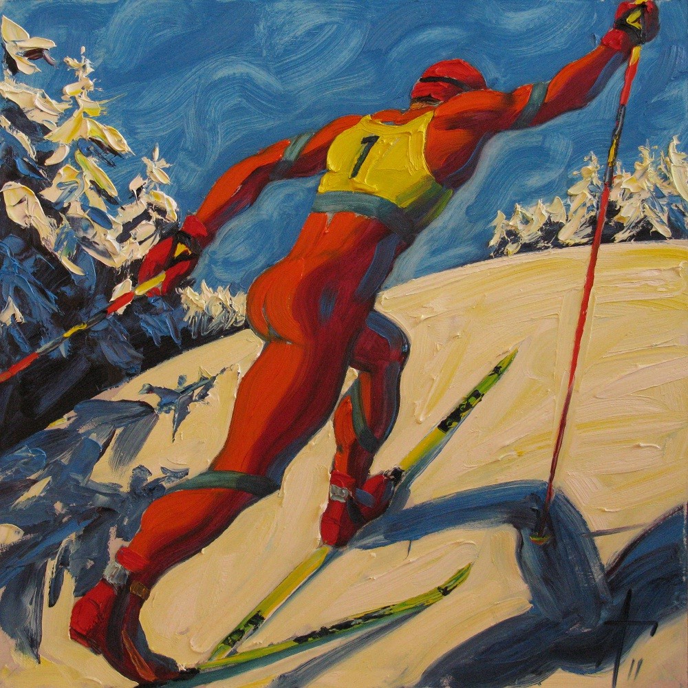 Борис Тальберг картины лыжницы